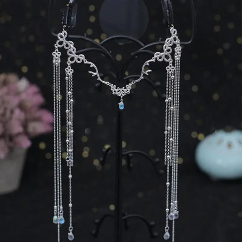 Handmade Sweet Wedding Headpiece Crystal Bridal Head Chain Tiara Hair Jewelry for Women Rhinestone Forehead Headband Accessories