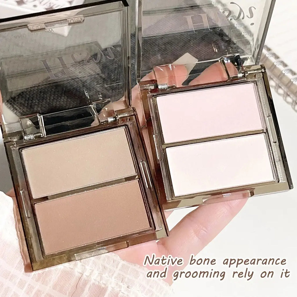 Medium skin tone matte waterproof contouring tray, medium concealer contouring powder, portable size less than 1 liquid ounce, n