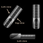 150Pcs Space French Nail Dual Forms Clear Nail Extension 15 Sizes Nail Forms Reusable Nail Tips For Gel Manicure DIY Salon Tools
