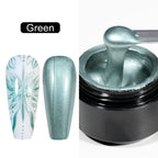 8ml Silver Mirror Metallic Nail Gels Polish UV Soak Off Paint Gel Polish Flower Drawing Gold Superbright Nails Lacquer UV Gel #*