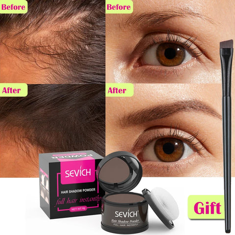 SEVICH Hairline Powder Black Blonde Root Cover Up Hairline Powder Hair Fluffy Shadow Powder Makeup Repair Fill Shadow Thinning
