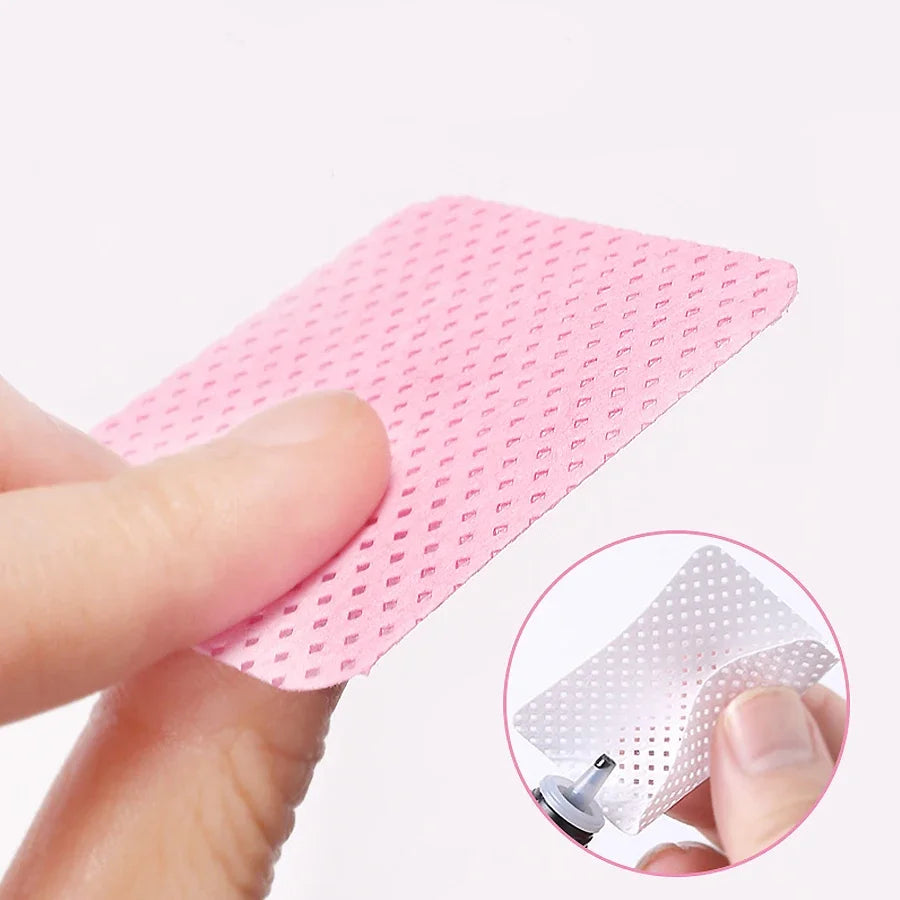 300Pcs Lint-Free Eyelash Glue Remover Cotton Wipes Cleaning Cotton Pads for Personal & Professional Makeup Tools