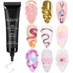 PUENTE 5ml Metallic Painting Liner Gel Polish Bright Mirror Effect Semi-Permanent UV Nail Varnish For Stunning French Nail Art