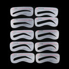 10PCS Women Eyebrow Card Reusable High Durability Eyebrow Stencil Grooming Shaper Template Eye Makeup Tools Stickers