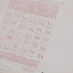 Autumn Winter Leopard Print Bow Nail Art Stickers 3D Thin Tough Nail Sticker Cute Bow Self Adhesive Nails Decorations Decals DIY