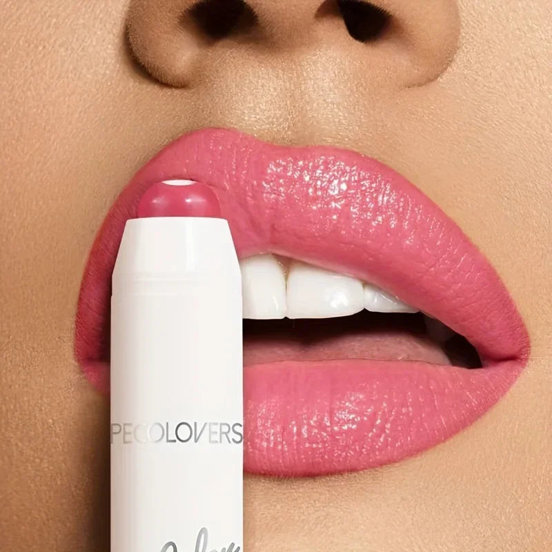 Moisturizing Lipstick Balm Hydrating Long-Lasting Lip Glaze Non-Stick Formula Nude Tone Lip Care Nourishing Lip Gloss