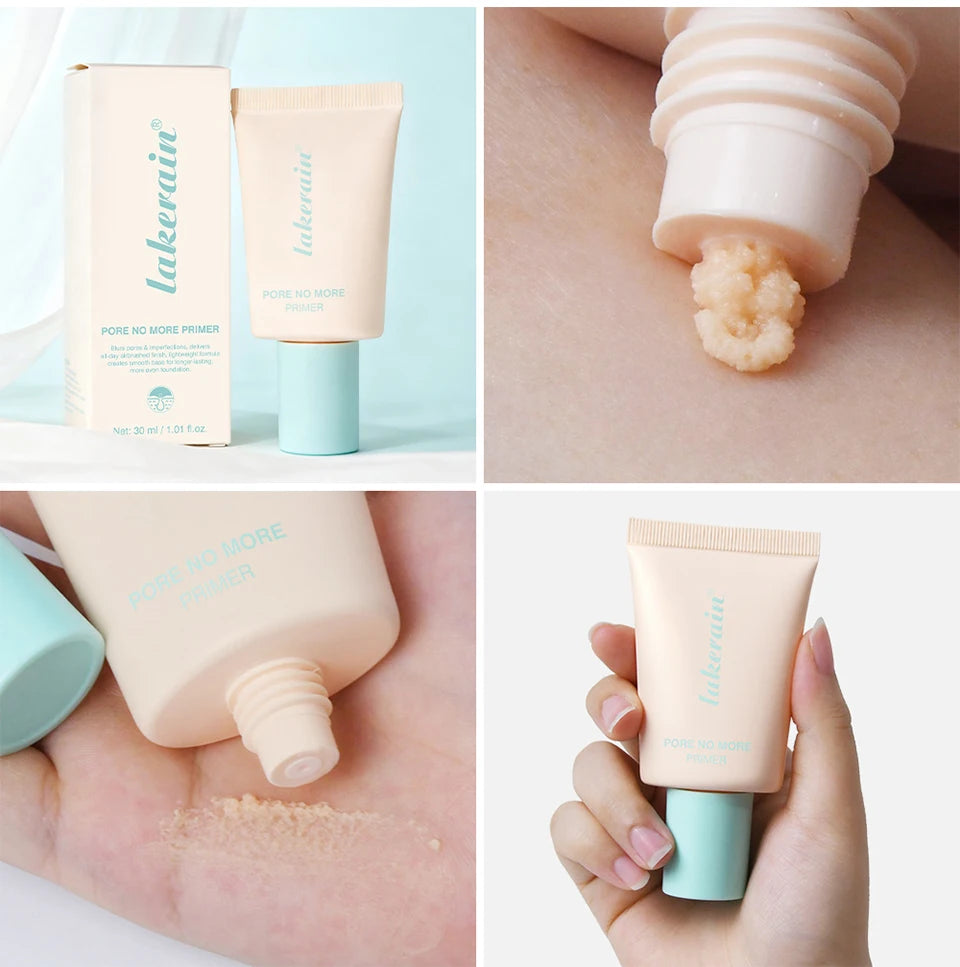 Lakerain Pore No More Primer Moisturizing Long-Lasting Oil Control Matte Finish Primer Water & Sweat Resistant Base Makeup
