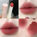 Shimmer Velvet Matte Lipstick Rose Cream Silky Finish Long-Lasting Waterproof Full Coverage Nude Grey Brown Lip Tint Make Up