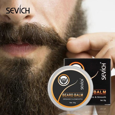 SEVICH Natural Beard Balm Wax Beard Growth Oil for Men Moisturizing Smoothing Beard Styling Professional Care Cream Skin Care