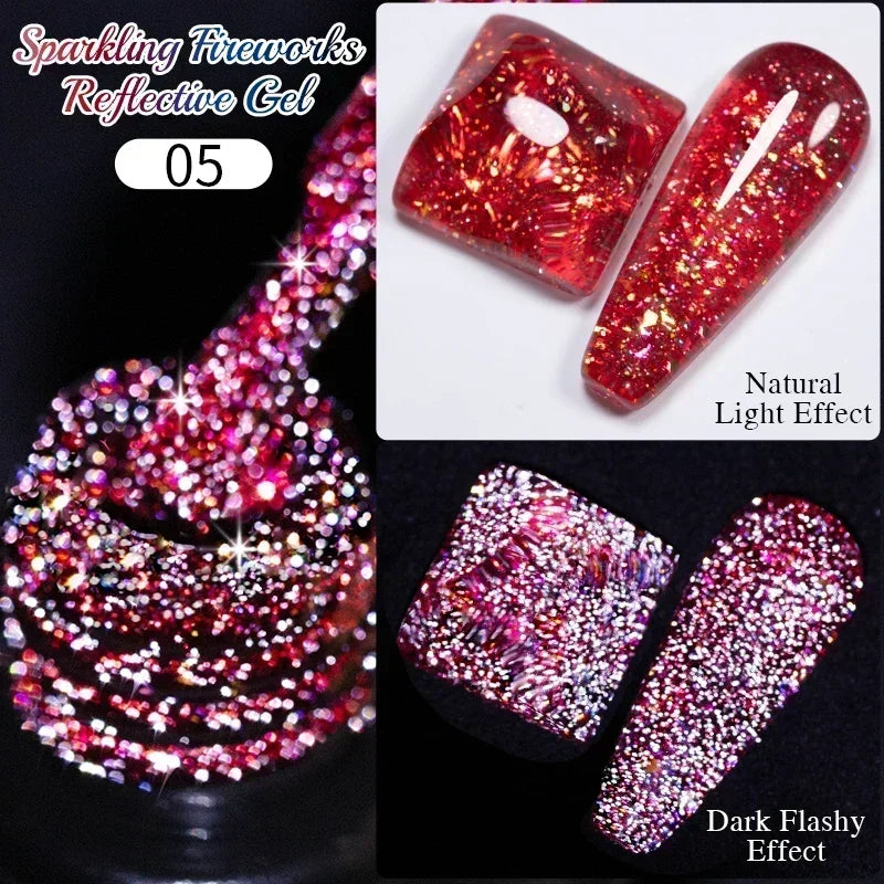 PUETNE 7.5ML Amber Moonlight Cat Magnetic Gel Nail Polish Winter Nails Jelly Glass Cat Eye Soak Off UV Semi-Permanent Varnish