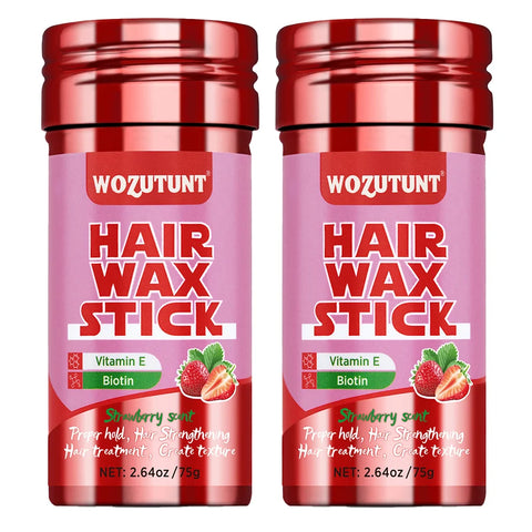 Strawberry Flavor Hair Wax Stick Vitamin E Smooth Dry Frizz Broken Hair Proper Hold Create Texture Styling Pomade for Women