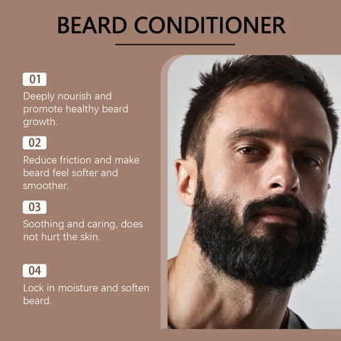 60ml Men Beard Nourishing Conditioner Oil Control Deep Moisturize Restore Soften Improve Hair Loss Beard Growth Conditioner