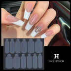12 Pieces Crystal Nail Molds French Nail Stickers No Frosting No Paper Holder Reusable for French Manicure Extension Tool