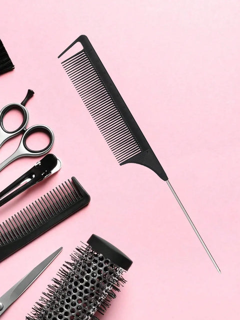 stainless steel pointed tail hair professional hair comb hair brush salon hair styling tool hair comb Special for real hair wigs