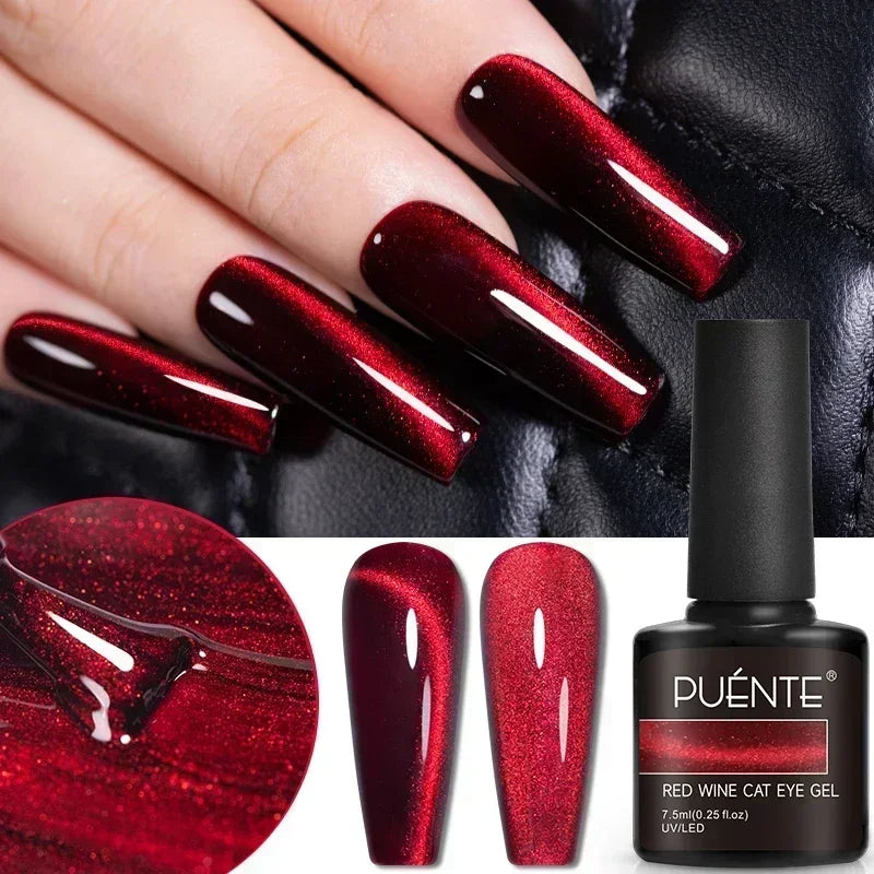 PUENTE 5ml Metallic Painting Liner Gel Polish Bright Mirror Effect Semi-Permanent UV Nail Varnish For Stunning French Nail Art