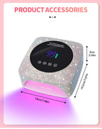 Rechargeable 180W UV LED Nail Lamp For Quick Curing All UV Gel 57LED Professional Nail Dryer With Motion Sensing Salon Equipment
