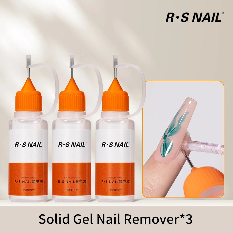 RSNAIL 15ml Syringe Nail Remover Quick&Easy to Use for Press-On Nails, Fake Nails Can't Remove Gel-Base Glue Or Gel Nail Polish