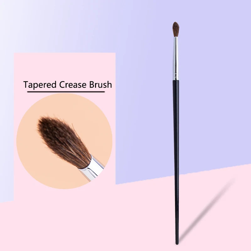 Small Crease Brush Mini Pointed Eyeshadow Blending Makeup Brush Fluffy Goat Hair / Horse Hair Precise Tapered Crease Makeup Tool