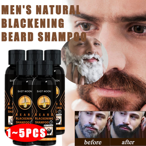 Ginger Hair Blackening Shampoo White/Grey Back To Black Travel Long Lasting Coloring Hair Beard Washing Dying Shampoo