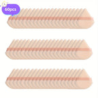 60Pcs Velour Powder Puff Set - Triangle Face/Body Blenders for Loose Powder & Foundation| Ultra Contour Sponges for Eyes/Corners