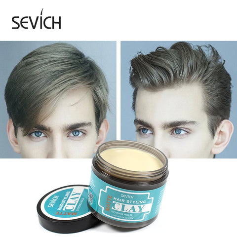 Sevich 80g Hair Brushed Clay For Men Strong Hold Hairstyle Finished Hair Styling Clay Mud Hair Cream Refreshing Hair Wax
