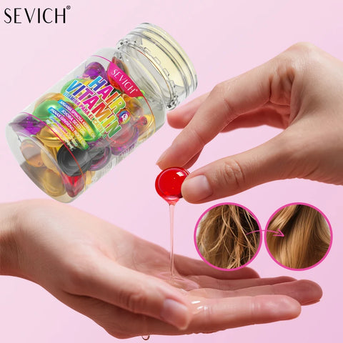 MIX Hair Vitamin Capsule Hair Treatment Oil Fast Restore Frizzy Hair Soft Smooth Shiny Keratin Complex Oil Hair Care Capsules