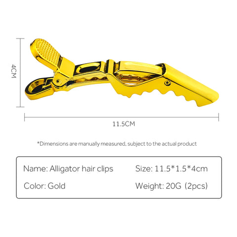 Professional Alligator Clip for Salon Hairdressing Hair Clips Styling Tools Accessories Golden Hair Cutting Sectioning Clips