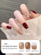 10ML 1-24PCS Milk White Jelly Gel Nail Polish Nail Art 2025 New Popular Nail Supplies UV LED Light Nails Autumn Nails