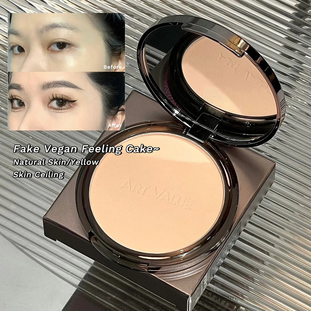 3 Colors Face Pressed Powder Long Lasting Oil Control Face Foundation Waterproof Face Powder Brighten Skin Concealer Cosmetics
