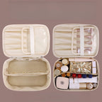 Luxury PU Makeup Bag for Women - Travel Cosmetic Organizer with Zipper Closure, Ideal for Vacation & Gift Use