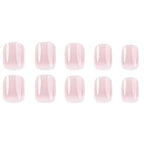 24 pieces of new French-style press-on nails (fashionable fake nail stickers), paired with 1 piece of jelly glue and 1 nail file