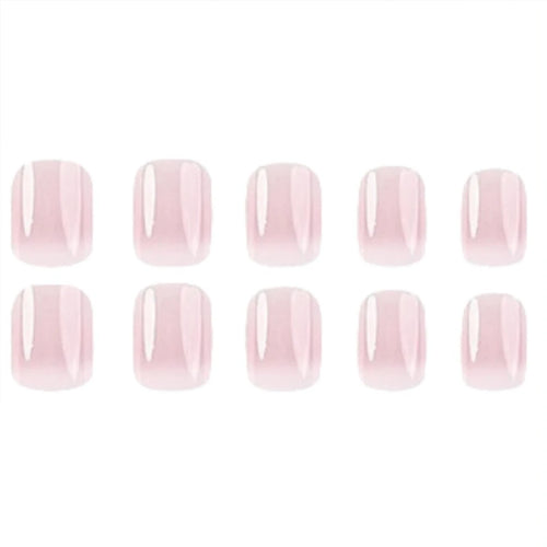 24 pieces of new French-style press-on nails (fashionable fake nail stickers), paired with 1 piece of jelly glue and 1 nail file
