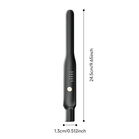 2-in-1 Mini Hair Straightener & Curler - Ceramic Fast Heating 140-220°C - Portable Flat Iron for Short Hair Travel Styling