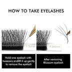 NATUHANA W-Shaped 4D 5D Volume Eyelash Extensions Premade Volume Fans W Shape Lashes Natural Soft False Eyelashes for Makeup