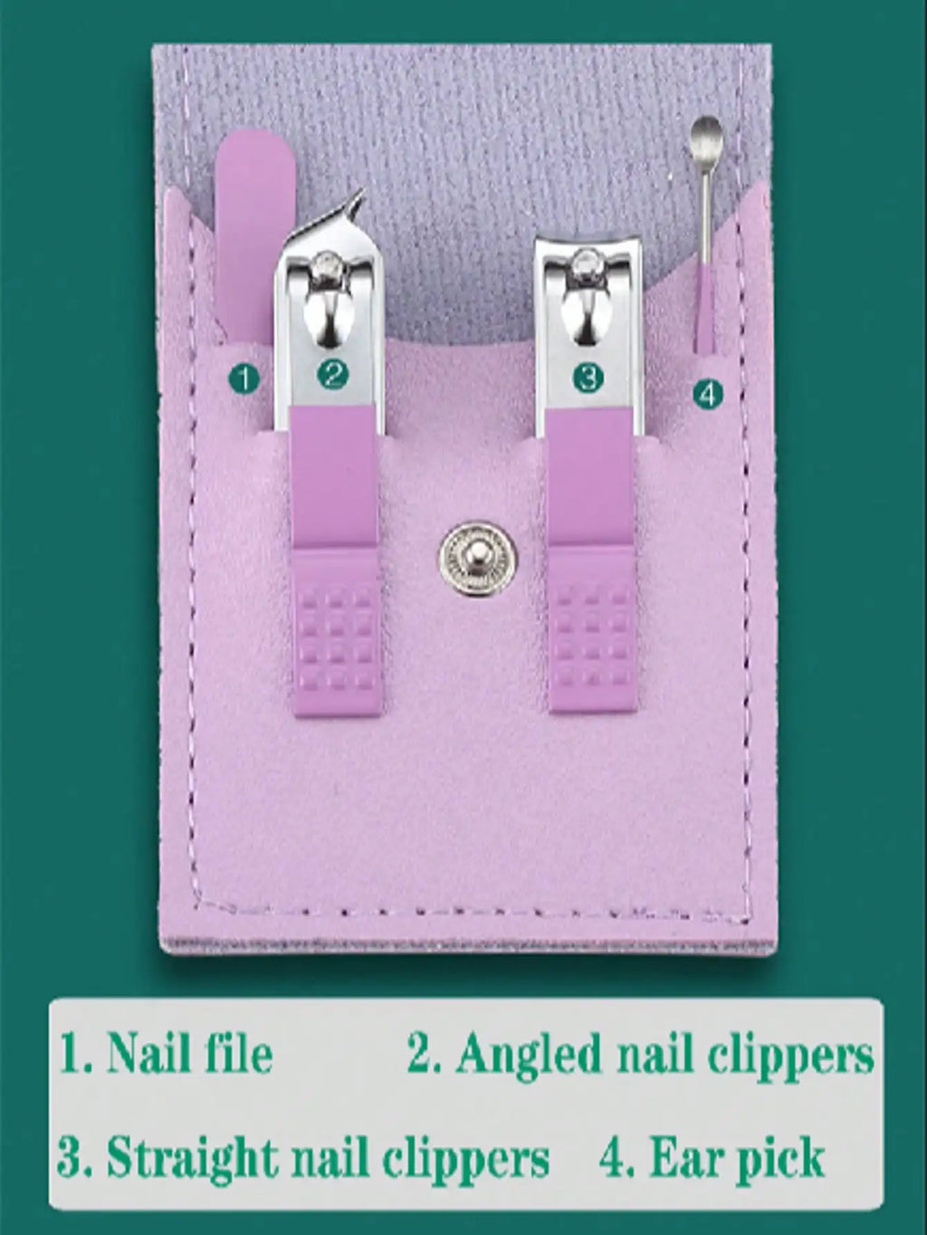16pcs Stainless Steel Manicure & Pedicure Tool Set, Nail Care Kit, Suitable For Home, Office, Outdoor Travel, Gifts, Nail Salons, Back To School
