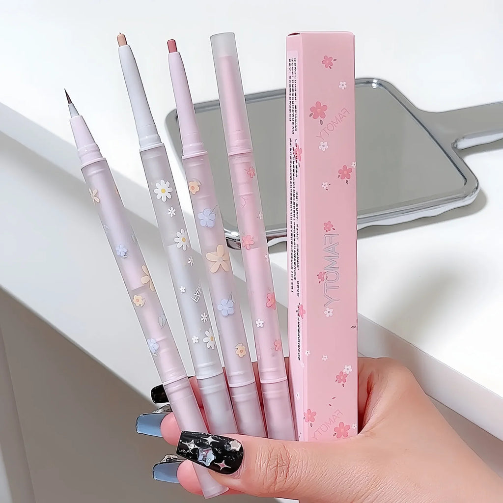 Double Head Lying Silkworm Eyeliner Liquid Down To Shadow Pencil Eye Highlighting Eyeshadow Stick Natural Big Eye Makeup Gel Pen