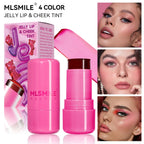 MLSMILE Jelly Blush 2-In-1 Jelly Lip Cheek Brighten Blush Stick Lip Gloss Blush Cream Makeup