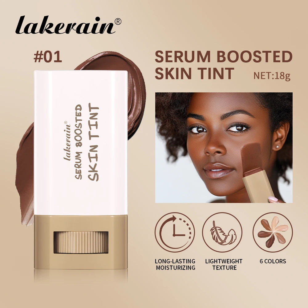 Eraser Foundation Stick Stick Serum Boosted Skin Tint Foundation Stick Smooth Plumper Hight Coverage Travel Flawless Foundation