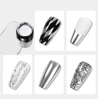 BORN PRETTY 5ml Metallic Painting Gel Polish Strong Silver Effection Nail Art Soak Off Gel Nail Polish Silver Mirror Gel