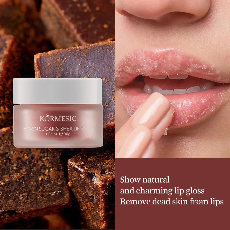 Moisturizing Anti-Cracking Lip Scrub, Brightens, Whitens, and Softens Lips, Gently Removes Dead Skin and Chapped Skin