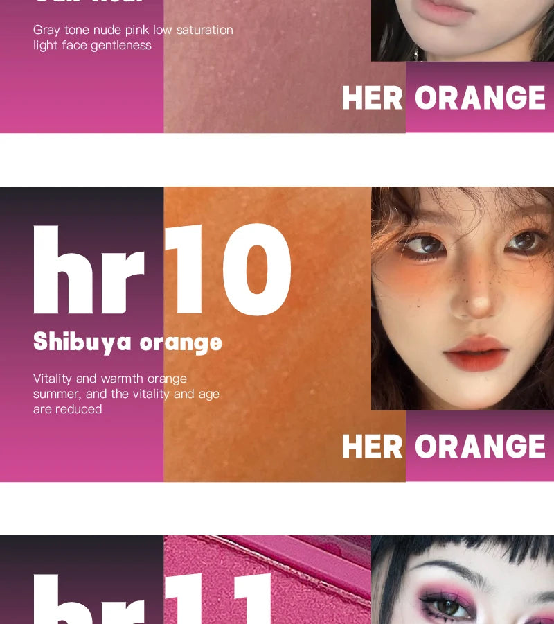 HERORANGE youth monochrome makeup eye shadow ins pearlescent fine flash natural delicate mashed potato eye shadow plate