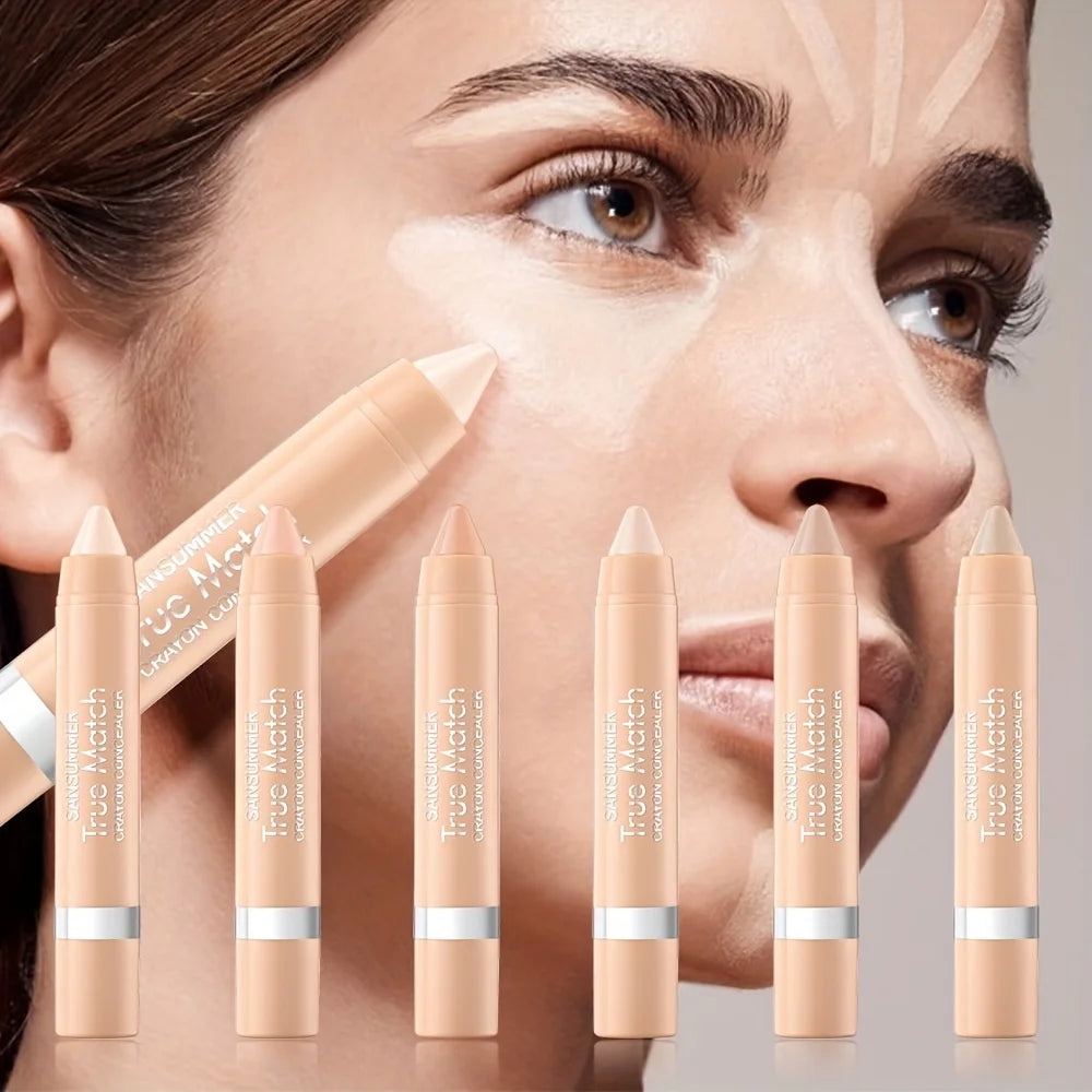 SANSUMMER LIGHT SENSE CRAYON CONCEALER Moisturizing eye concealer Covers wrinkles and dark circles Long-lasting waterproof