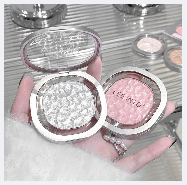 LEEINTO color-glowing high-gloss powder pearlescent powder brightens up the make-up eye shadow disc
