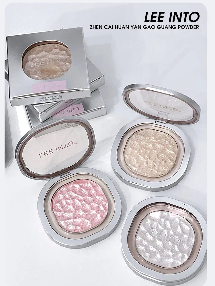 LEEINTO color-glowing high-gloss powder pearlescent powder brightens up the make-up eye shadow disc
