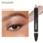 PECOLOVERS Champagne Brown Metallic Eyeshadow Stick - Waterproof, Long-Lasting Glitter Highlighter & Brightening Pencil Crayon