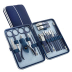 Manicure Set 19 pcs Full Function Kit Professional Stainless Steel Pedicure Sets Nail Clipper With Portable Case Idea Gift