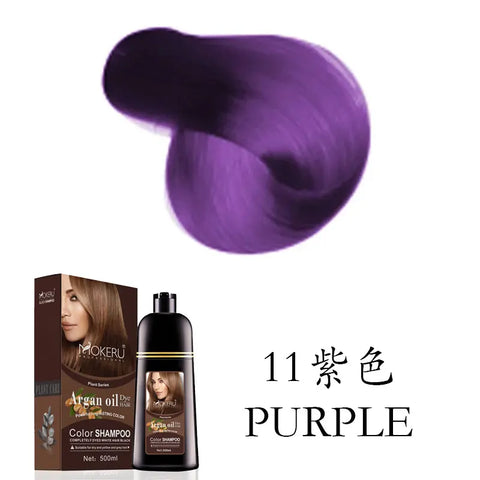 Mokeru Natural Organic Brown Hair Color Permanent Hair Coloring Shampoo Long Lasting Hair Dye Shampoo For Women Professional Dye