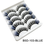 Colored Strip Lashes Fast Shipping Makeup For Clue Mink Eyelashes Full Strip Eyelashes Red Blue Green Eyelashes Wholesale