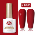 BORN PRETTY 10ml Gel Nail Polish Gel 130 Colors Semi Permanent Solid Nail Gel Varnish Soak Off UV Gel for Base Top Coat