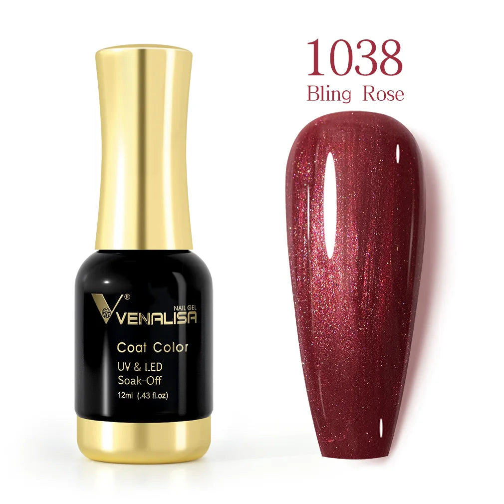 Venalisa 12ml Platinum Gel Nail Polish Super Shiny Effect Nail Gel Perfect Soak off UV&LED Nail Color Foil Chrome Gel Polish